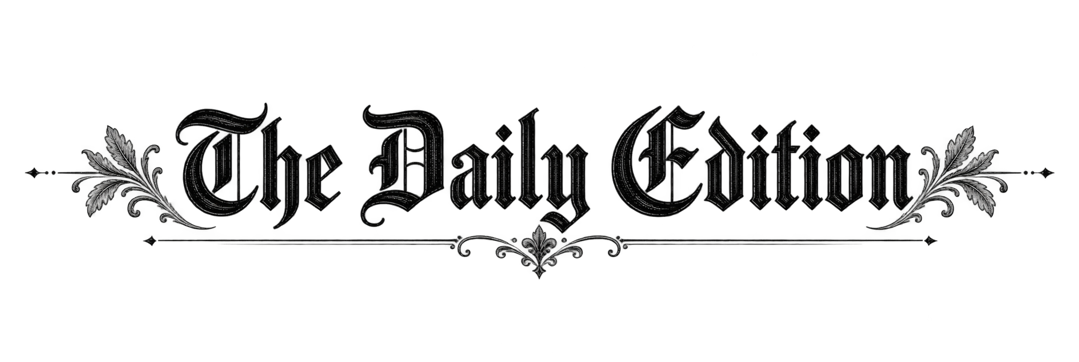 The Daily Edition, ein eigenständiger gravierter Zeitungskopf.
